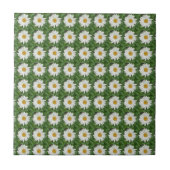 White Daisy Ceramic Tile Tegeltje (Voorkant)