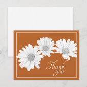 White Daisy Chain met Cinnamon Backdrop Dank u Briefkaart (Voorkant / Achterkant)