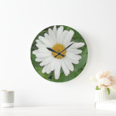 White Daisy Clock Grote Klok (Huis)
