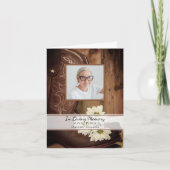 White Daisy Cowboy Boots Westerne begrafenissympat Bedankkaart (Voorkant)