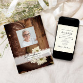 White Daisy Cowboy Boots Westerne Dood Jubileum Kaart