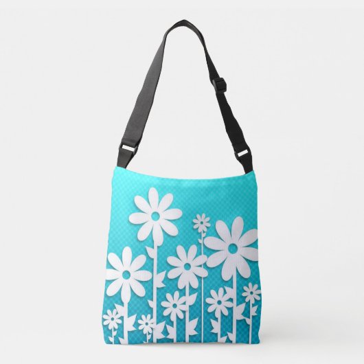 White Daisy Crossbody Tas (Voorkant)