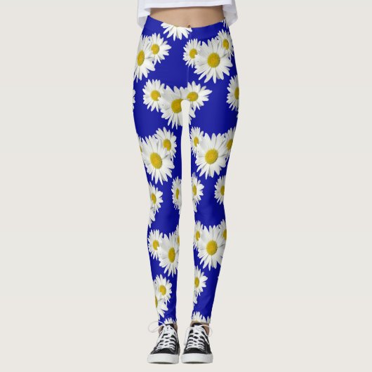 White Daisy Crush Leggings (Voorkant)