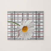 White Daisy Decorative Jigzaag Puzzle Legpuzzel (Horizontaal)