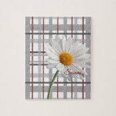 White Daisy Decorative Jigzaag Puzzle Legpuzzel (Verticaal)