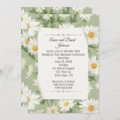 White Daisy Design voor Vow Vernieuwing Kaart (Voorkant / Achterkant)