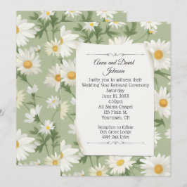 White Daisy Design voor Vow Vernieuwing Kaart