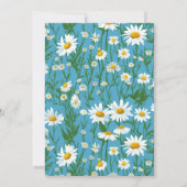 White Daisy Design voor Vow Vernieuwing Kaart (Achterkant)