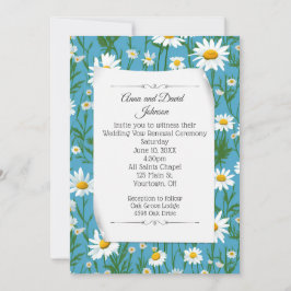 White Daisy Design voor Vow Vernieuwing Kaart
