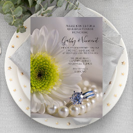 White Daisy Diamond Ring Wedding Rehearsal Dinner Kaart