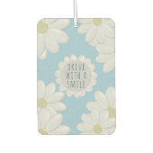 White Daisy Drive met een glimlach auto luchtverfr Luchtverfrisser (Voorkant)