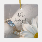 White Daisy Elegance We zijn betrokken Keramisch Ornament (Voorkant)
