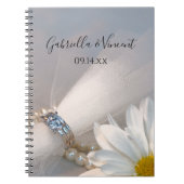 White Daisy Elegance Wedding Notitieboek (Voorkant)