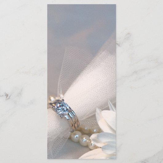 White Daisy Elegance Wedding Programme Programmakaart (Voorkant)