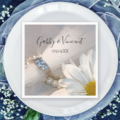 White Daisy Elegance Wedding Servet