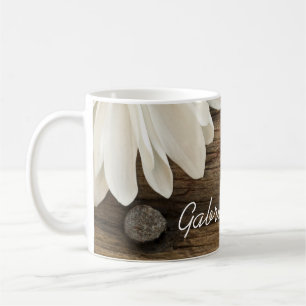 White Daisy en Barn Wood Country Wedding Koffiemok