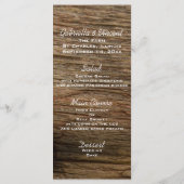 White Daisy en Barn Wood Country Wedding Menu (Achterkant)