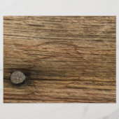 White Daisy en Barn Wood Ranch Wedding Menu (Achterkant)