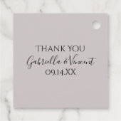 White Daisy en Diamond Ring Wedding Bedankjes Labels (Achterkant)