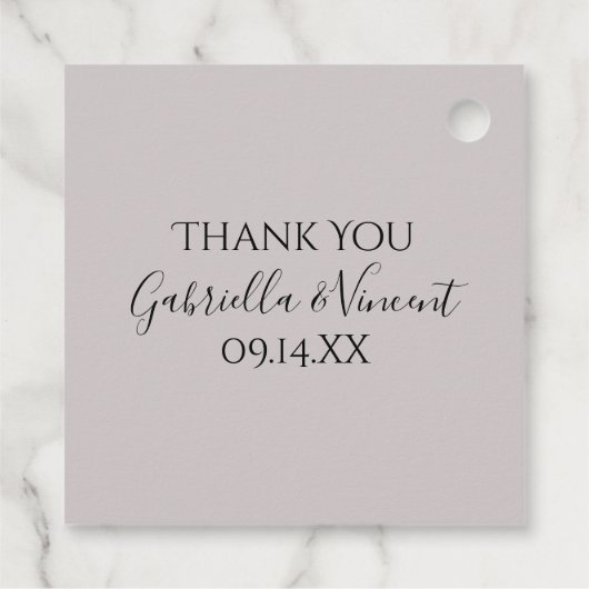 White Daisy en Diamond Ring Wedding Bedankjes Labels (Achterkant)