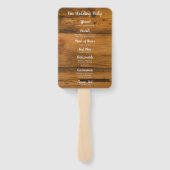 White Daisy en Hoefijzer Country Western Wedding Handwaaier (Achterkant)