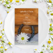 White Daisy en Hoefijzer Western Wedding Menu