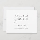 White Daisy en Pearls Wedding RSVP (Achterkant)