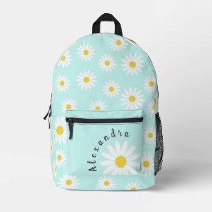 White Daisy en zijn naam Bedrukte Rugzak