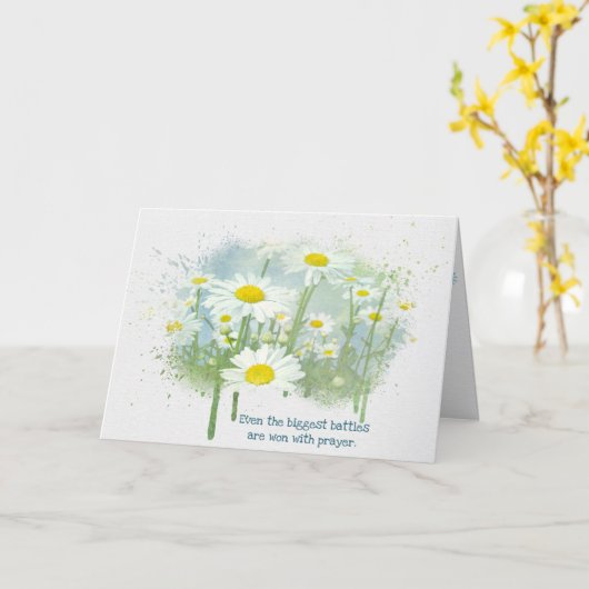 White Daisy Field denking of You Card Kaart (Gele Bloem)