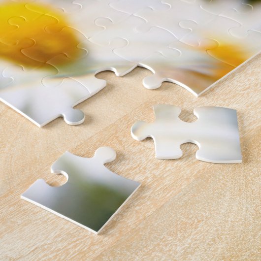 White Daisy Floral Legpuzzel (Zijkant)