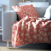 White Daisy Floral Pattern Custom Name  Kussen