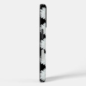 White Daisy Floral Pattern on Black Case-Mate iPhone Case (Achterkant / Rechts)