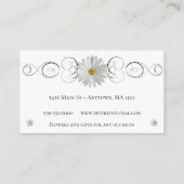 White Daisy Floral Shop Visitekaartje (Achterkant)