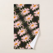 White Daisy Flower Abstract Pattern Bad Handdoek (Handdoek)