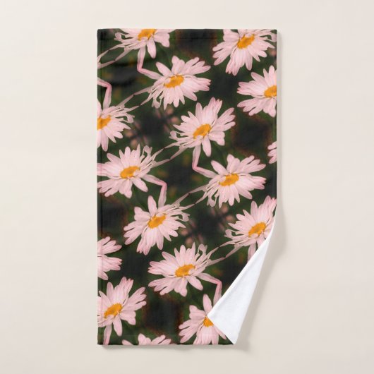 White Daisy Flower Abstract Pattern Bad Handdoek (Handdoek)