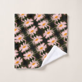 White Daisy Flower Abstract Pattern Bad Handdoek (Wasdoekje)