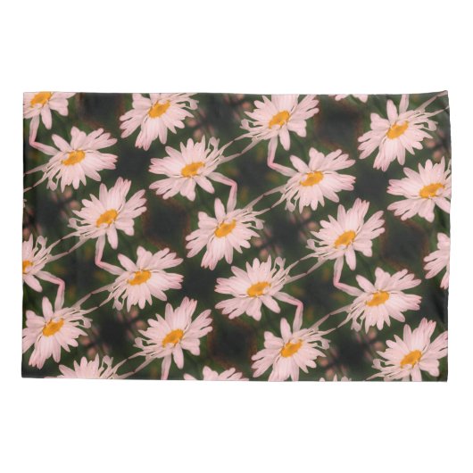 White Daisy Flower Abstract Pattern Kussensloop (Achterkant)