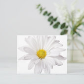 White Daisy Flower Background Gepersonaliseerd Dai Briefkaart (Staand voorkant)