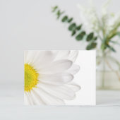 White Daisy Flower Background Gepersonaliseerd Dai Briefkaart (Staand voorkant)