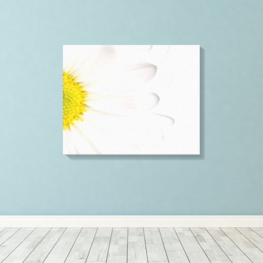 White Daisy Flower Background Gepersonaliseerd Dai Canvas Afdruk (Insitu (Houten vloer))