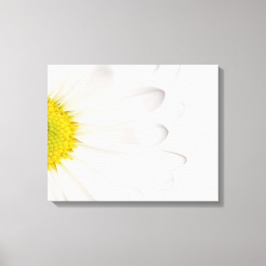 White Daisy Flower Background Gepersonaliseerd Dai Canvas Afdruk (Voorkant)