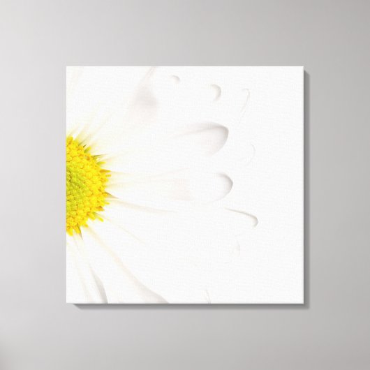 White Daisy Flower Background Gepersonaliseerd Dai Canvas Afdruk (Voorkant)