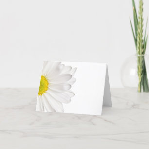 White Daisy Flower Background Gepersonaliseerd Dai Kaart