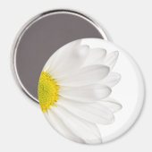 White Daisy Flower Background Gepersonaliseerd Dai Magneet (Voorkant / Achterkant)