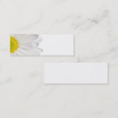 White Daisy Flower Background Gepersonaliseerd Dai Mini Visitekaartje (Voorkant / Achterkant)