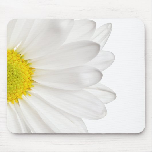 White Daisy Flower Background Gepersonaliseerd Dai Muismat (Voorkant)