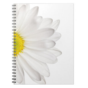 White Daisy Flower Background Gepersonaliseerd Dai Notitieboek