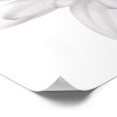 White Daisy Flower Background Gepersonaliseerd Dai Poster (Hoek)