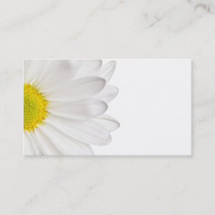 White Daisy Flower Background Gepersonaliseerd Dai Visitekaartje