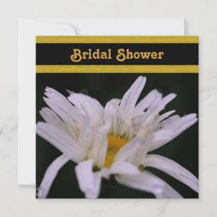 White Daisy Flower Bridal Shower Invitation Kaart